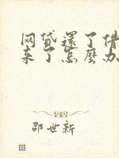 网贷还了借不出来了怎么办