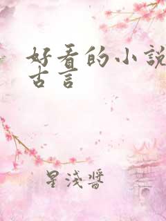 好看的小说推荐古言
