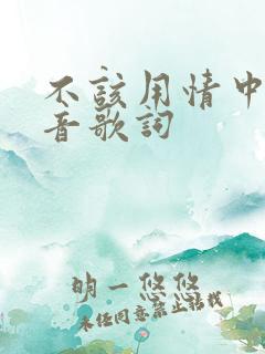 不该用情中文谐音歌词