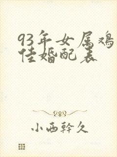 93年女属鸡最佳婚配表