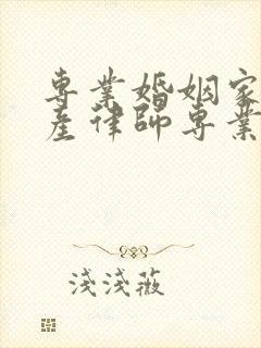 专业婚姻家庭财产律师专业律师