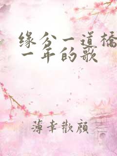 缘分一道桥是哪一年的歌