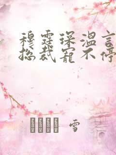 穆霆琛温言深情总裁宠不停