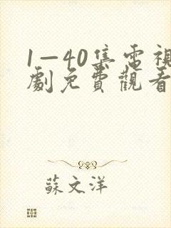 1—40集电视剧免费观看40集