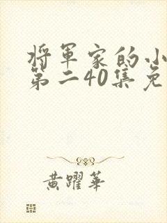 将军家的小娘子第二40集免费观看