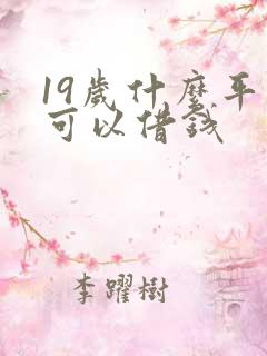 19岁什么平台可以借钱