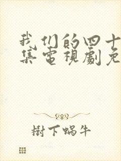 我们的四十年全集电视剧免费观看