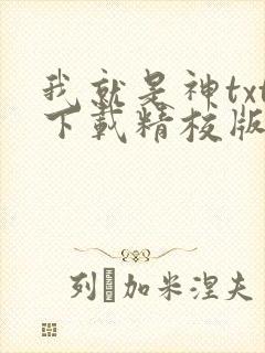 我就是神txt下载精校版