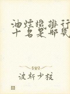 油烟机排行榜前十名是哪几家