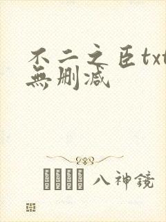 不二之臣txt无删减