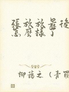 张放放最后结局怎么样了