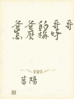 爸爸的哥哥女儿怎么称呼