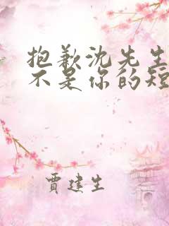 抱歉沈先生孩子不是你的短剧免费全集