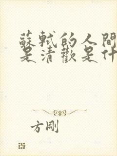 苏轼的人间有味是清欢是什么意思