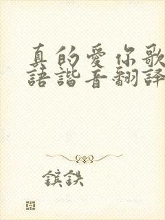 真的爱你歌词粤语谐音翻译