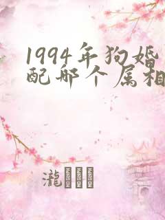 1994年狗婚配哪个属相最好