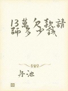 13万欠款请律师多少钱