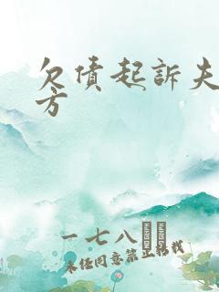 欠债起诉夫妻一方