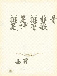 谁是谁非爱与恨是什么歌