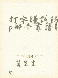 打字赚钱的app哪个靠谱赚钱还快