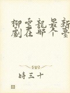 柳云龙最新谍战剧在哪个台播放