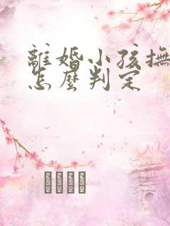 离婚小孩抚养权怎么判定