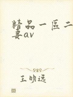 精品一区二区人妻av