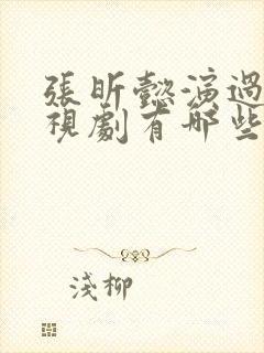 张昕懿演过的电视剧有哪些