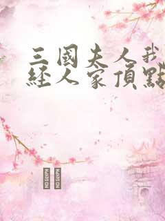 三国夫人我乃正经人家顶点