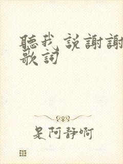 听我说谢谢你 歌词