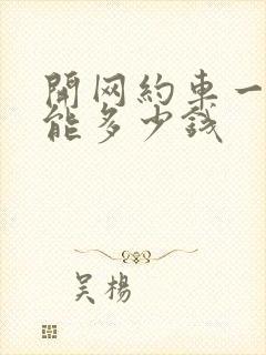 开网约车一个月能多少钱