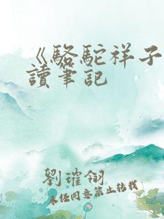 《骆驼祥子》阅读笔记