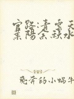 官路:青云天骄叶阳余秋水小说阅读