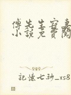 傅先生宠妻无度小说免费阅