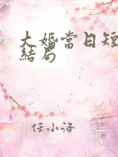 大婚当日短剧大结局