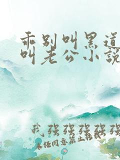 乖别叫黑道大佬叫老公小说