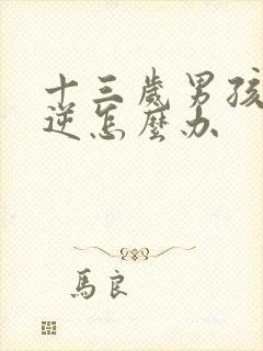 十三岁男孩很叛逆怎么办