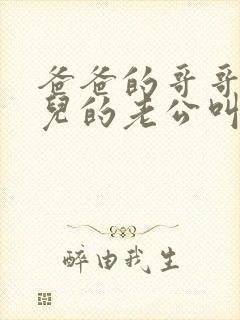 爸爸的哥哥的女儿的老公叫什么