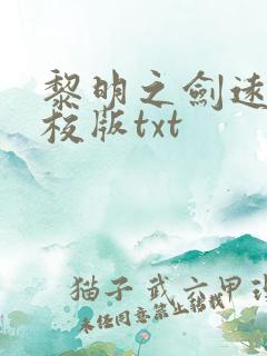 黎明之剑远瞳精校版txt