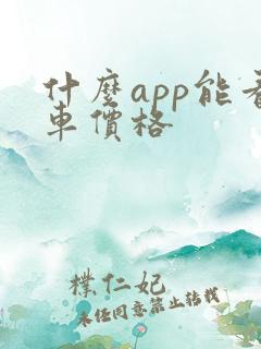 什么app能看车价格