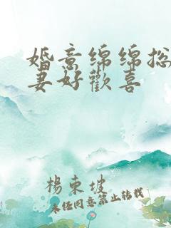 婚意绵绵总裁宠妻好欢喜