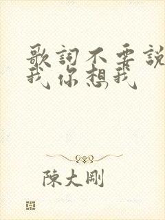 歌词不要说你爱我你想我