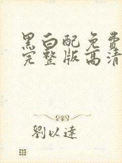 黑白配免费观看完整版高清
