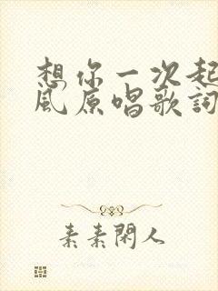 想你一次起一阵风原唱歌词