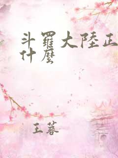 斗罗大陆正版叫什么