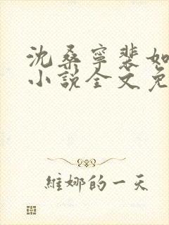 沈桑宁裴如衍的小说全文免费阅读