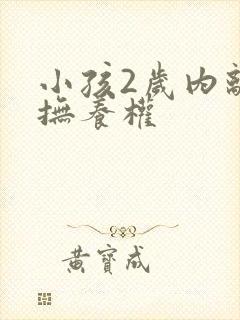 小孩2岁内离婚抚养权