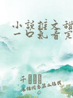 小说推文甜宠文一口气看完视频