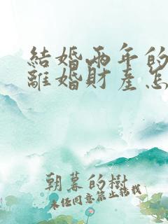 结婚两年的夫妻离婚财产怎么分配