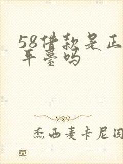 58借款是正规平台吗